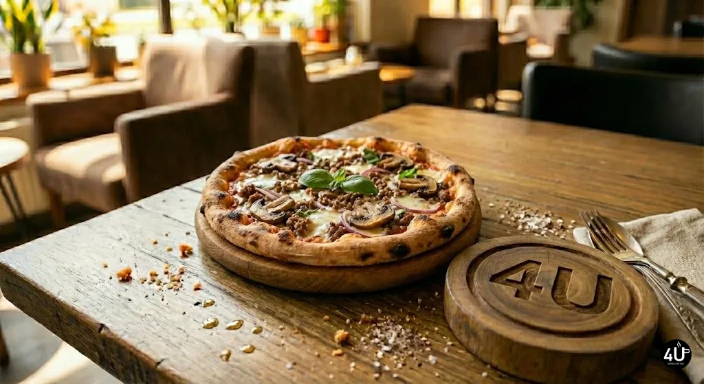 پیتزا گوشت و قارچ